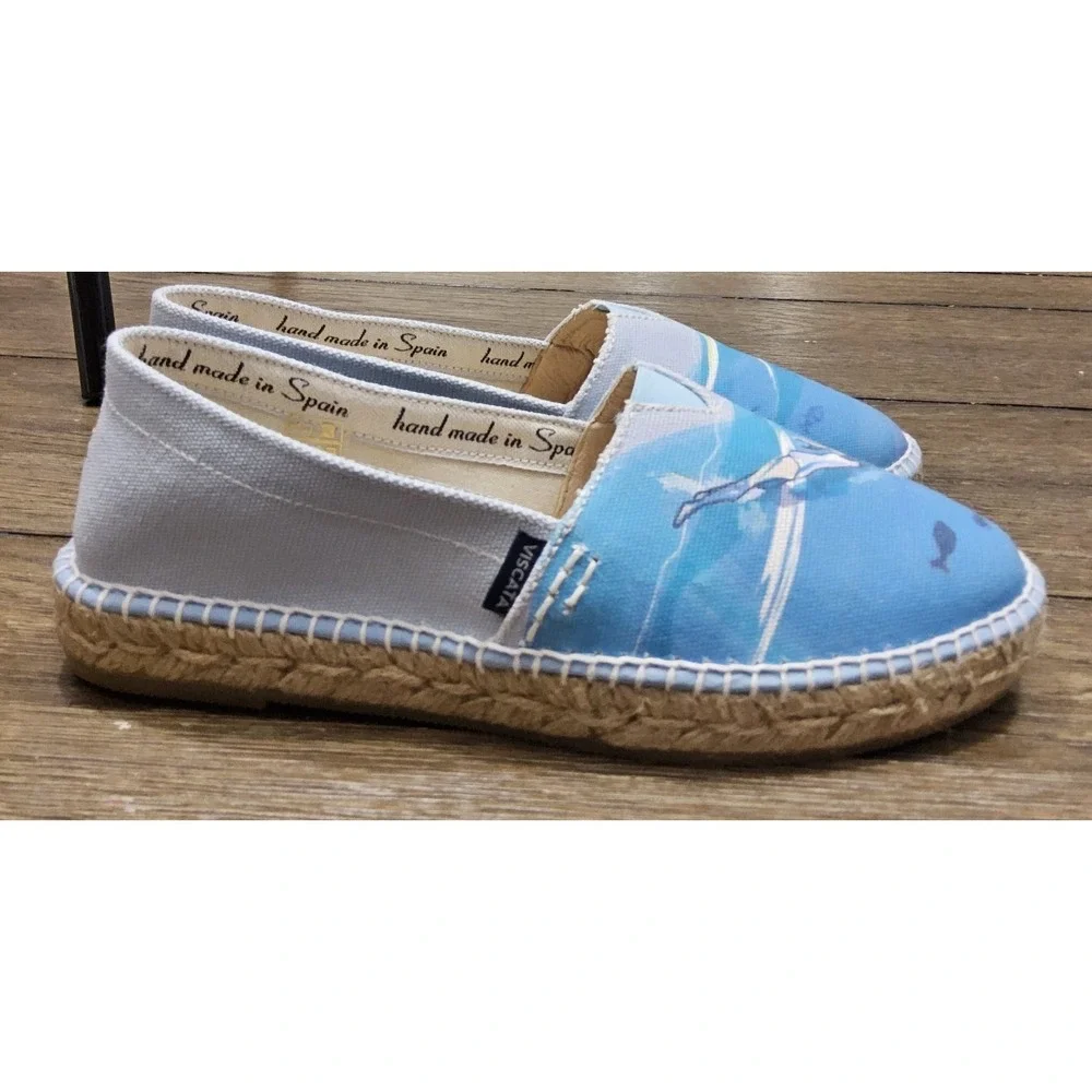 Ocean Core Espadrilles Shoes Womens 7 EU 38 NEW Granny Coastal Nautical Blue
